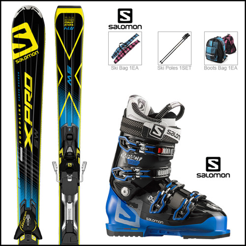 살로몬 X-PRO SW + 살로몬 IMPACT SPORT 중상급 스키 풀세트