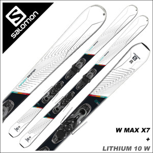 [50% 할인] 1617 살로몬 W-MAX X7 여성용 올라운드 카빙 스키 (LITHIUM 10 W 바인딩)