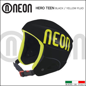 네온 HERO TEEN 히어로 틴 스키 헬멧 (Black/Yellow Fluo)