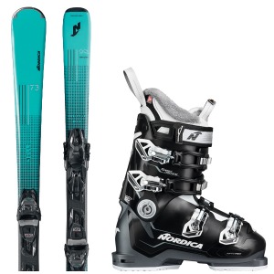 노르디카 BELLE 73 FDT AQUA + 노르디카 SPEEDMACHINE 85 W 여성용 스키 세트