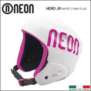 네온 HERO JR 아동용 스키 헬멧 (White / Pink Fluo)