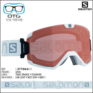 살로몬 COSMIC AFS ACCESS OTG (안경 착용자용) 스키 스노우보드 고글 (White/Tronic Orange)